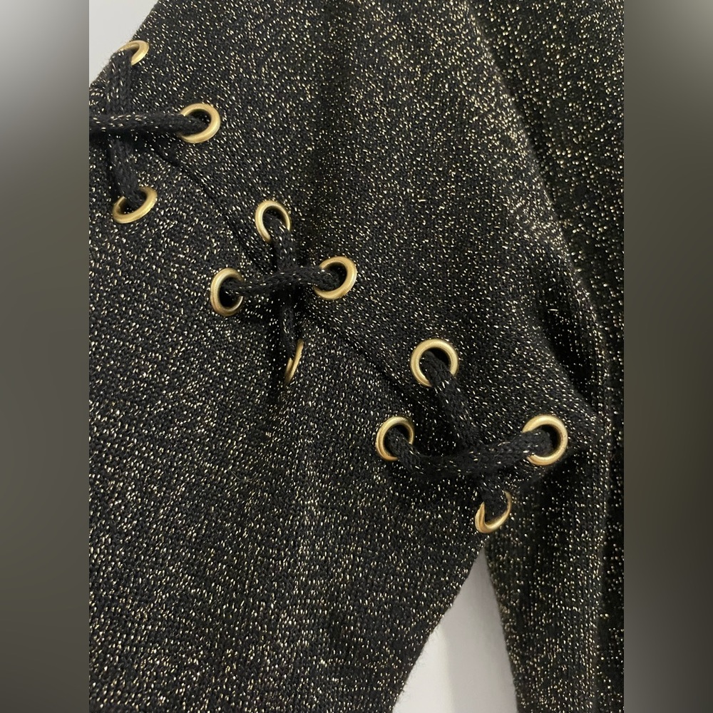 Michael Kors Gold Glitter Grommet Sweater - Picture 2 of 6